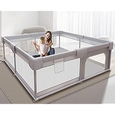 Photo 1 of Baby Playpen Play Pens for Babies and Toddlers Baby Fence Baby Play Yards for Indoor & Outdoor with Breathable Mesh Anti-Fall Playpen
