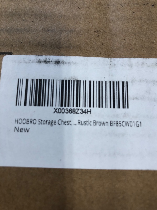 Photo 3 of *** MISSING PARTS TO MAKE IT FUNCTIONAL***
HOOBRO Storage Chest, Wooden Toy Chest, Retro Toy Box Organizer with Safety Hinge, Sturdy Storage Bench, Metal Frame, Supports 220 lb, Louvered Door, Rustic Brown BF85CW01G1 Rustic Brown 31.5 x 15.6 x 19.3 Inch