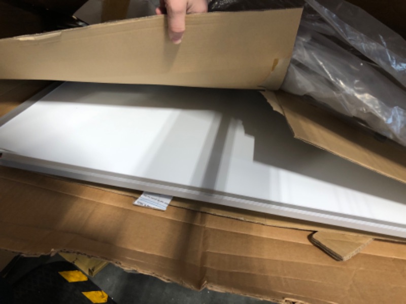 Photo 1 of VIZ-PRO Double-Sided Magnetic Mobile Whiteboard,44 x 30 Inches Aluminium Frame and Stand