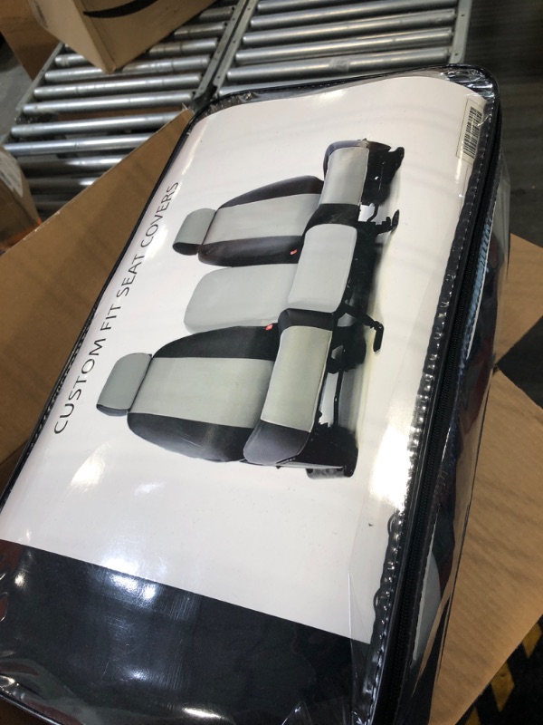Photo 1 of CarsCover Custom Fit 2009-2014 Ford F150 F250 F350 Pickup Truck Neoprene Car Front Seat Covers Gray & Black Sides Driver & Passenger Cover 2009-2014 Driver & Passenger