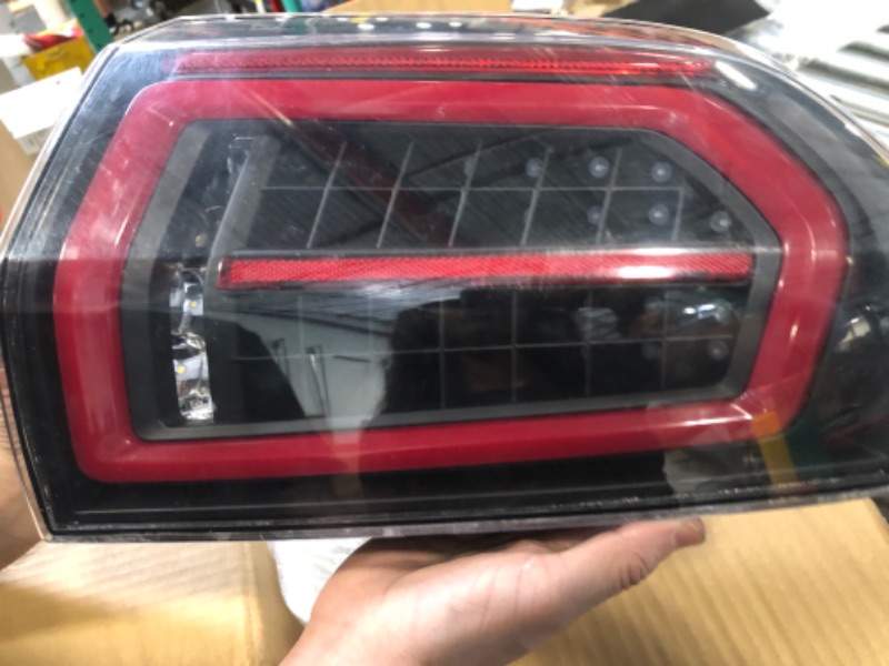 Photo 1 of HECASA Full LED Tail Lights Compatible with 2011-2014 Chrysler 300 LED Tube Bar Rear Brake Turn Signal Running Light Taillights Clear Lens Black Housing