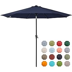 Photo 1 of ***THIS UMBRELLA IS ORANGE*** 

Tempera Patio Market Outdoor Table Umbrella with Push Button Tilt and Crank,Large Sun Umbrella with Sturdy Pole&Fade resistant canopy,Easy to set
