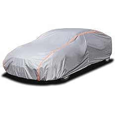 Photo 1 of ANITANT Large Car Cover,Snow Winter Car Cover,Outdoor Car Cover,Car Covers for Automobiles All Weather Waterproof,Full Exterior Covers Rain UV Snow Protection Fit All Sedan 208" to 218"
