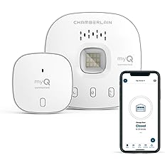 Photo 1 of CHAMBERLAIN Smart Garage Control - Wireless Garage Hub and Sensor with Wifi & Bluetooth - Smartphone Controlled, myQ-G0401-ES, White
