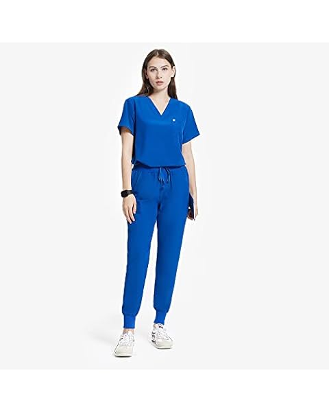 Photo 1 of COZYFIT Scrubs for Women Set - Stretch V-Neck Scrub Top & Jogger Pant with 8 Pockets XS
