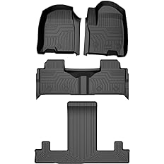 Photo 1 of Mixsuper Custom Fit Floor Mats for 2021-2023 Chevrolet Tahoe/GMC Yukon with Bucket Seats (Not Fit Bench Seats) All Weather Floor Liners 1st & 2nd & 3rd Row Durable Odorless Set Black****USED*** 