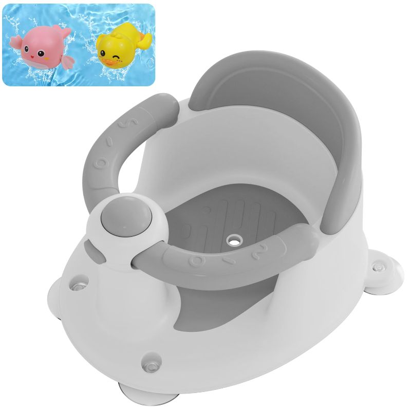 Photo 1 of Baby Bath Seat for Babies 6 Months & Up, Bath Seats for Babies Sitting Up, Open Design Bathtub Seat for Baby, Non-Slip, Compact Toddler Bath Seat.
