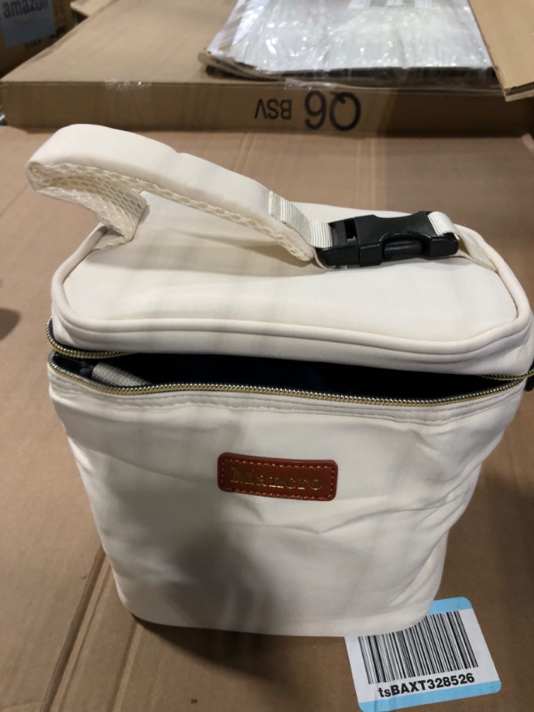Photo 1 of Breastmilk Cooler Bag with Ice Pack, Insulated Baby Bottle Bag Fits 6 Baby Bottle Up to 9 Ounce, Baby Bottle Bag Great for Nursing Mom Daycare,Cream