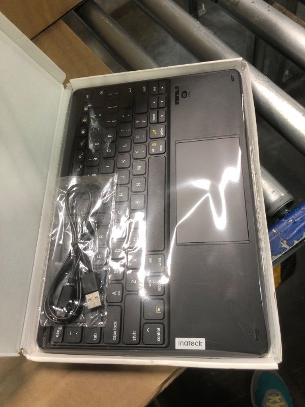 Photo 2 of Inateck Bluetooth Keyboard with Touchpad, Ultra-Light&Silm Tablet Keyboard Wireless, Compatible with Windows, iPadOS, Android, and iOS, KB01103