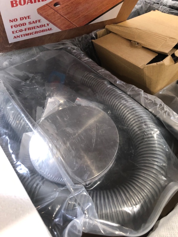 Photo 1 of Stainless Steel Waterfall Kitchen Sink Single Bowl Digital Display Handmade Sink, With Pull Down Sprayhead Faucet, Kitchen Sink Workstation with Multiple Accessories (31.5 x 18.1 inch)