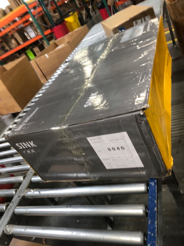 Photo 1 of Stainless Steel Waterfall Kitchen Sink Single Bowl Digital Display Handmade Sink, With Pull Down Sprayhead Faucet, Kitchen Sink Workstation with Multiple Accessories (31.5 x 18.1 inch)