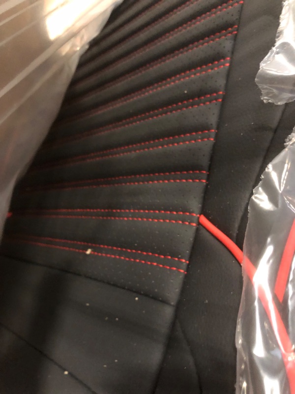 Photo 1 of LINGVIDO Leather Car Seat Covers,Breathable and Waterproof Faux Leather Automotive Seat Covers for Cars SUV Pick-up Truck Sedan,Universal Anti-Slip Driver Seat Cover with Backrest (Front Seat, Red) Red 2 PCS Front Seat