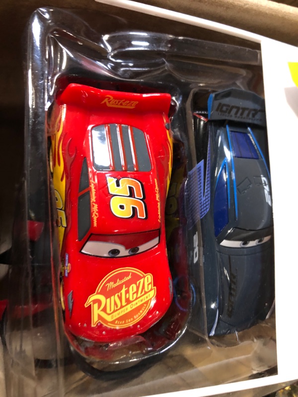 Photo 1 of Carrera GO!!! 62477 Disney Pixar Cars Neon Nights Electric Slot Car Racing Kids Toy Race Track Set Includes 2 Controllers and 2 Cars in 1:43 Scale Disney Cars Neon