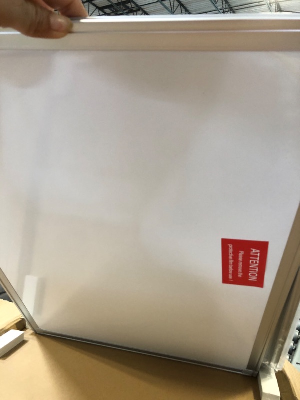 Photo 1 of White Board Dry Erase, 24 x 16 inches Magnetic Dry Erase Whiteboard for Wall, Aluminum Frame Hanging Whiteboard 8 Marker Board Writing Board