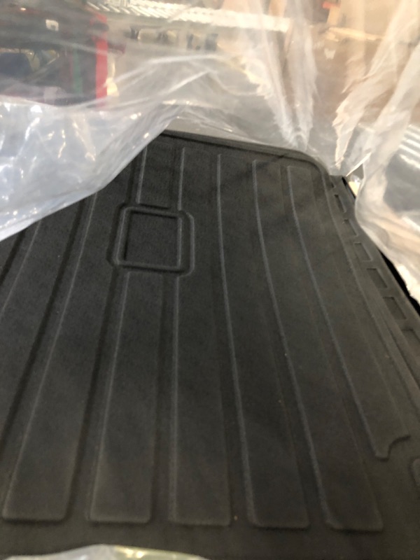 Photo 1 of Custom Fit for Cargo Mat 2017-2023 Audi Q7 - Black TPE All Weather Waterproof Rear Cargo Liner Rear Trunk Liner Back Seat Cover Protector(Trunk Mats+Backrest Mat)