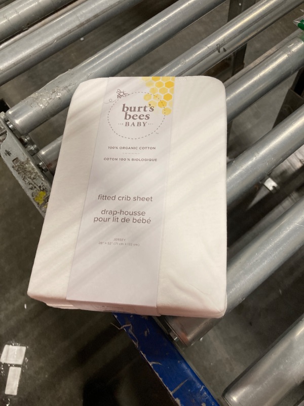 Photo 1 of Burt's Bees Baby Organic Solid Crib Sheet, Cloud