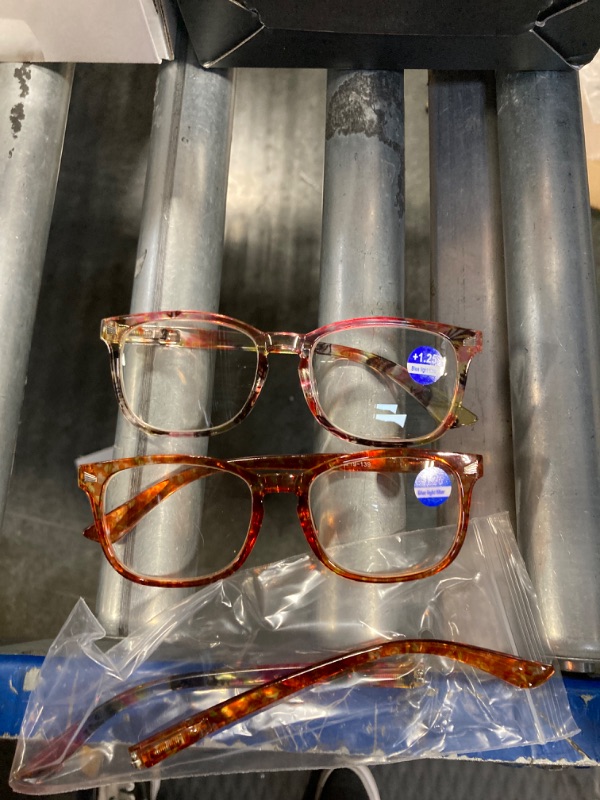 Photo 1 of CCVOO 5 Pack Reading Glasses Blue Light Blocking, Filter UV Ray/Glare Computer Readers Fashion Nerd Eyeglasses Women/Men (B1 Mix, 0.0 B1 Mix 0.0 x