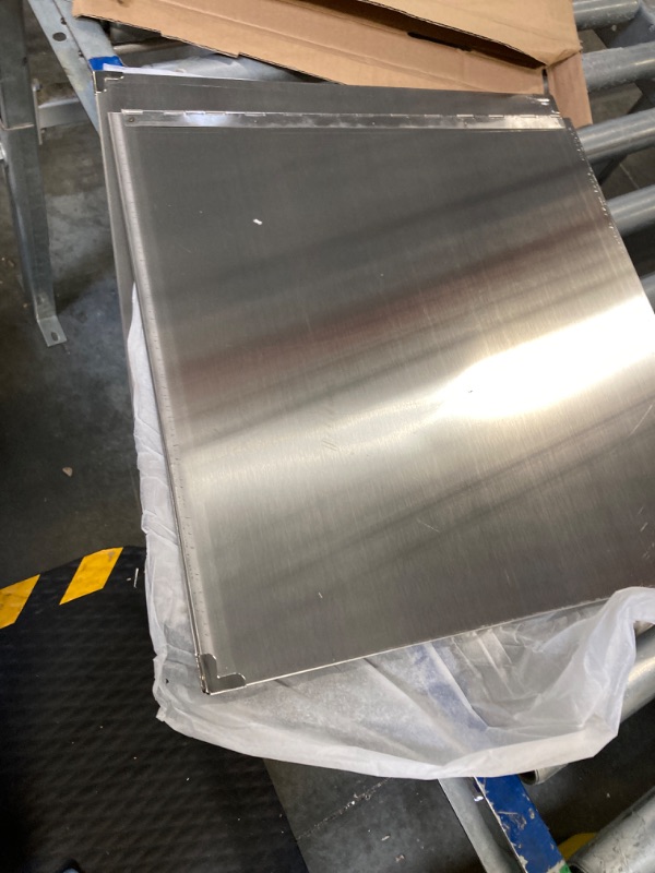 Photo 1 of 2 Pieces Grease Splatter Guard 2 Sided Foldable Stainless Steel Splatter Guard Oil Splash Guard for Grease Stainless Steel Backsplash for Stove Frying Pan Splatter Guard (15.7" X 15.7")