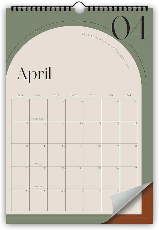 Photo 1 of Aesthetic 2024-2025 Wall Calendar - Runs from January 2024 Until July 2025 - The Perfect Wall Hanging Calendar Planner for Easy Organizing
