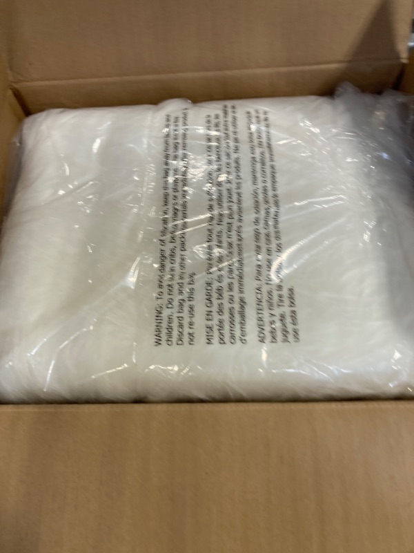 Photo 1 of Multifunctional Vanity Stool Chair for Vanity, Padded Seat, Storage Ottoman in Rectangle Fuzzy Fluffy Design, Soft Footrest with 4 Gold Legs for Makeup Room, Bedroom, Living Room, White