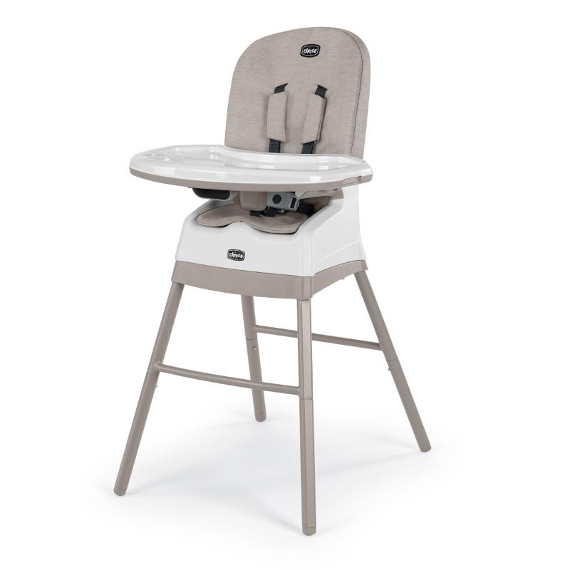 Photo 1 of Chicco Stack Hi-Lo 6-in-1 Multi-Use Convertible High Chair, Reclining High Chair for Babies and Toddlers Easy-Clean Baby High Chair Booster Toddler Seat Combo GREY