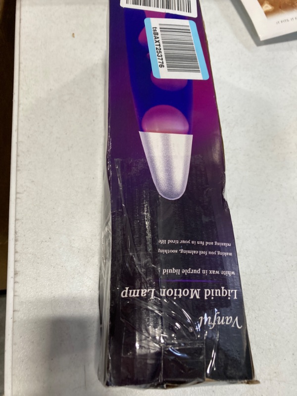 Photo 1 of Purple Magma Lamp with White Wax Sliver Base Gorgeous Liquid Motion Mood Lamp Relaxing Decoration for Home Office Bedroom Glitter Lamps for Adults Kids as Nightlight Purple White Sliver