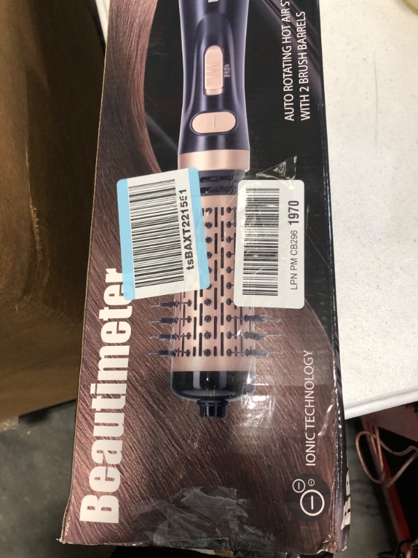 Photo 1 of DAILYLIFE Rotating Hair Dryer Brush, Hot Air Brush with 2 Brushes (1.5" & 2"), Negative Ionic Technology Blow Volumizer, Black/Gold Rose Gold