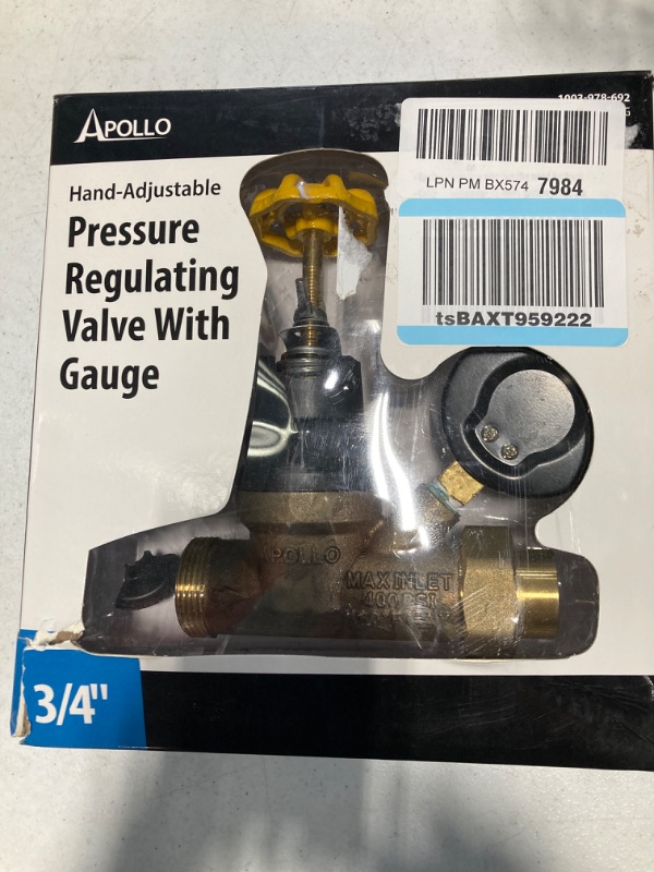 Photo 2 of **SOLD AS PARTS** 
Apollo Valves 69ELF114TWG Water Pressure Regulator w/Gauge, No Size, Bronze