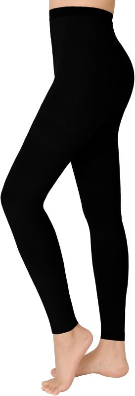 Photo 1 of +MD Medical Compression Pantyhose for Women, 15-20mmHg Graduated Compression Tights, Footless Leggings for Leg Support