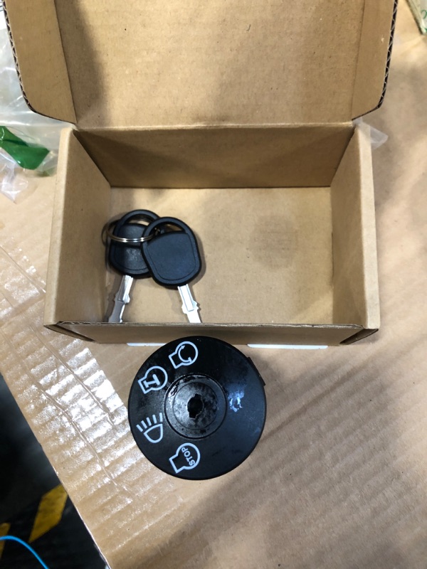Photo 1 of 193350, 532193350 Switch Starter Ignition Key Switch Replaces AYP, Husqvarna, Craftsman, Sears, Poulan Lawn Mower Rider 7 Terminals Switch with 2 Keys