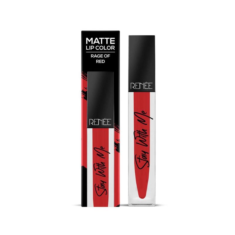 Photo 1 of  2 pcs Renee Cosmetics Stay With Me Matte Lip Color – Rage Of Red 5 ML
