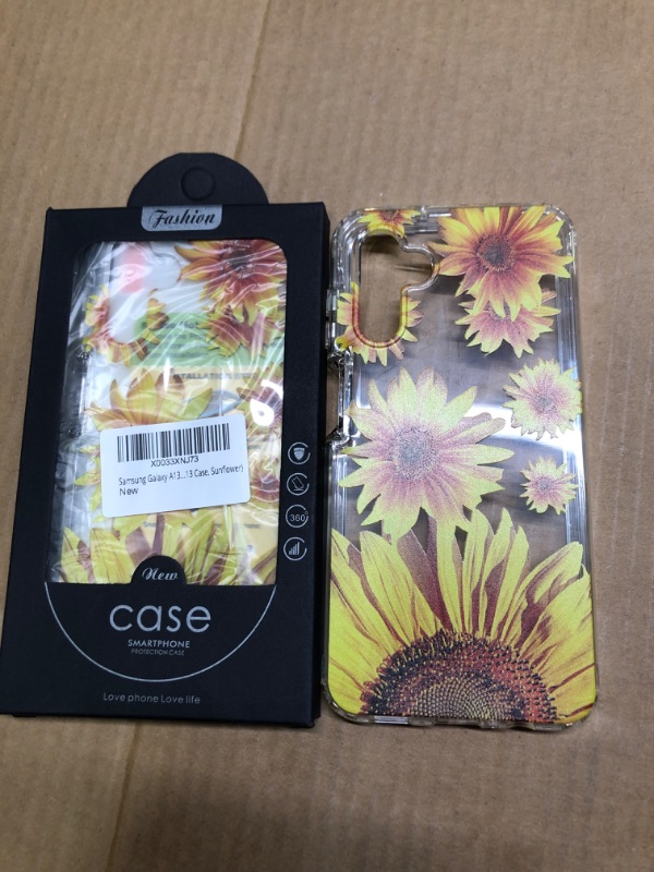 Photo 1 of  2 pcss ** Flowhale Samsung Galaxy A13 Case 5g for Samsung A13 5g Case with Screen Protector 2 Pieces, Samsung A13 Case for Women Girl Sunflower Design (Samsung Galaxy A13 Case, Sunflower)