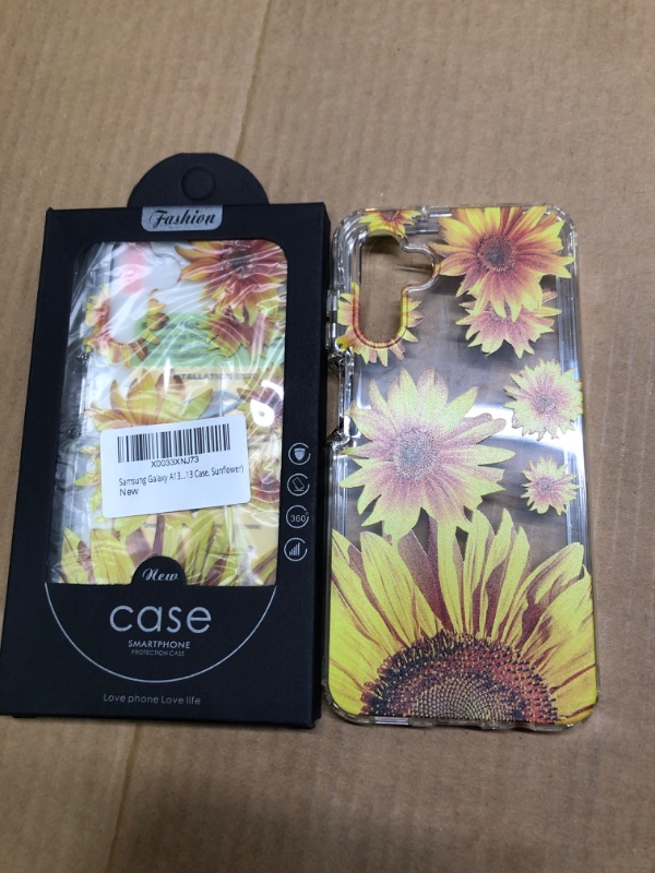 Photo 2 of 2 pcs ***Flowhale Samsung Galaxy A13 Case 5g for Samsung A13 5g Case with Screen Protector 2 Pieces, Samsung A13 Case for Women Girl Sunflower Design (Samsung Galaxy A13 Case, Sunflower)