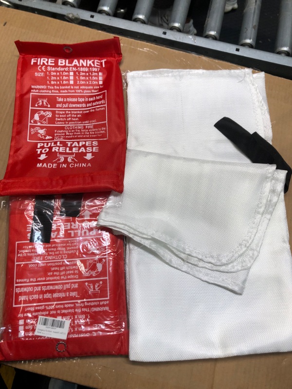 Photo 2 of 2 pcs **Upgrade Emergency Fire Blanket, 1 Pack Fire Extinguisher Blanket, Fire Suppression Blanket, Flame Retardant Blanket Fire Safety Blanket for Home, Kitchen, School, Grill, Car, Office, Warehouse