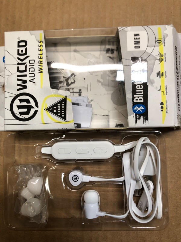 Photo 2 of Wicked Audio WIBT1755 Omen Bluetooth Earbud - White