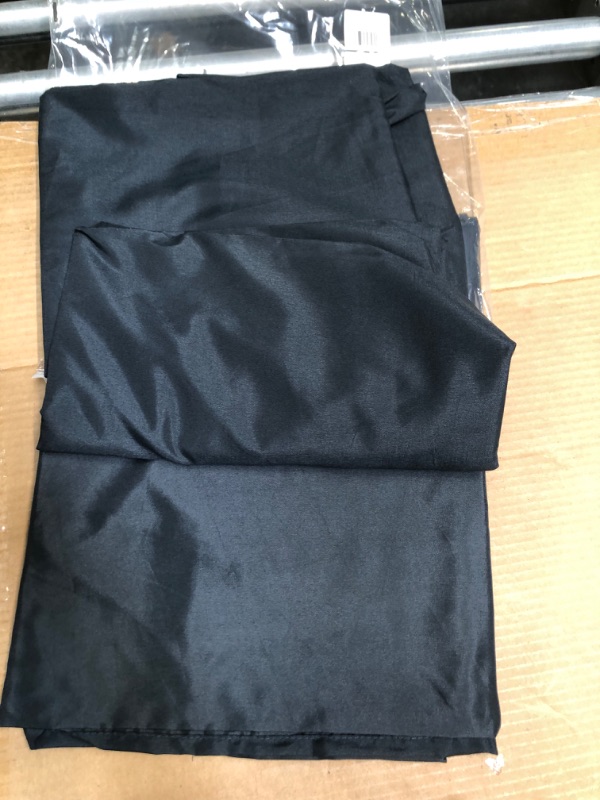 Photo 1 of Backdrop Curtain Polyester Photography Backdrop Drapes Water Resistant Background Curtains for Outdoor Wedding Parties Decoration (5ft×10ft, 2 Panels,Black)
