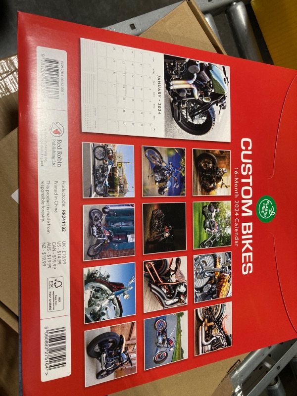 Photo 2 of 2024 Custom Bikes Wall Calendar by Red Robin, 12 x 12