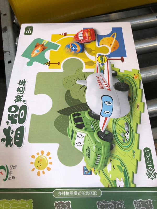 Photo 2 of 2023 New Puzzle Track Car Play Set,Toy Vehicle & Assembling Plastic Puzzle Board,Gifts for Boys Girls Age 3+ Year Old. (Sea, 15pcs) 15pcs Sea