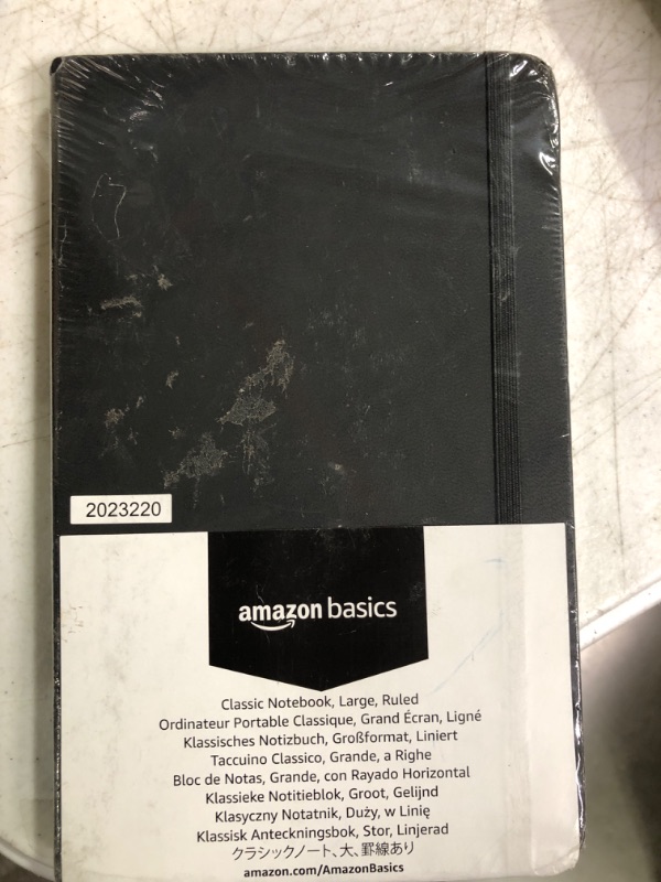 Photo 2 of Amazon Basics Classic Notebook, 240 Pages, Hardcover - 5 x 8.25-Inch, Line Ruled Pages Ruled Notebook