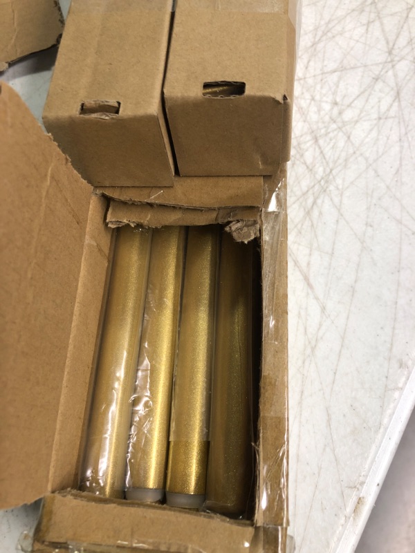 Photo 2 of 2 Pack Gold Curtain Rods 28 to 48 Inches(2.3-4 Feet),5/8 inch Splicing Drapery Rods,Small Curtain Rods Set,Size: 18''-45'',Brass Gold 18''-45''|2 Pack Brass Gold
