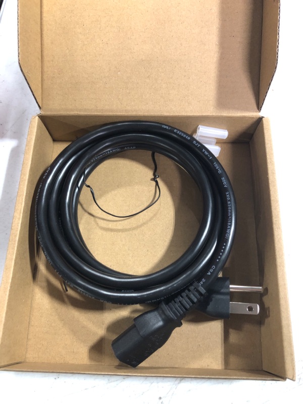 Photo 3 of Amazon Basics Computer Monitor TV Replacement Power Cord, 6', Black
