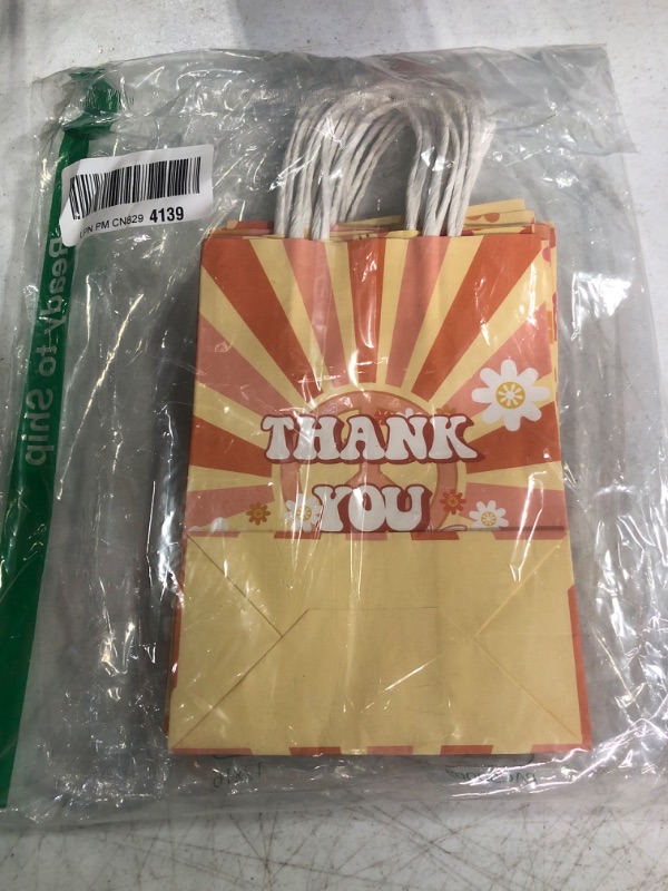 Photo 1 of 12 pack of groovy thank you bags 
