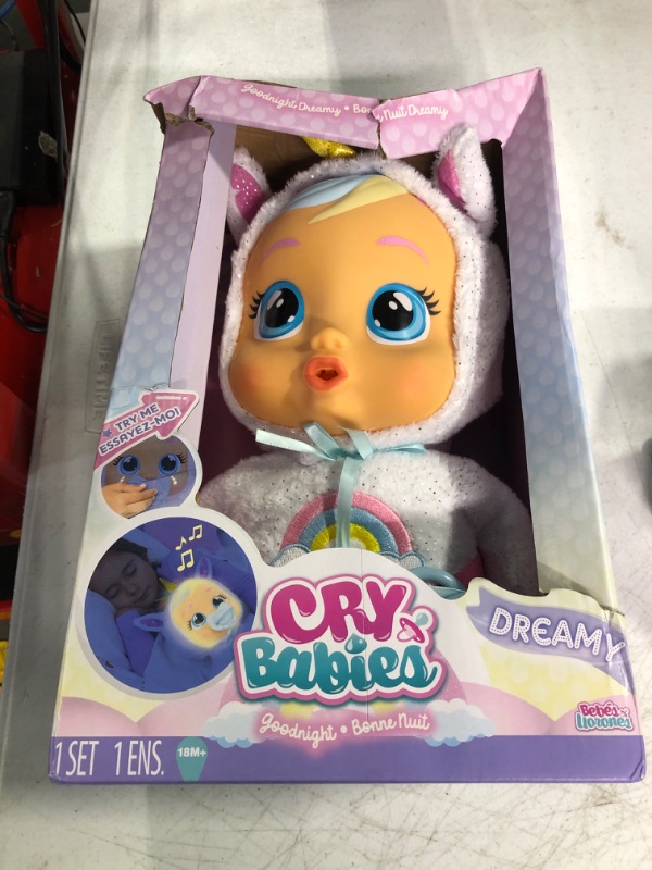 Photo 2 of Cry Babies Goodnight Dreamy - Sleepy Time Baby Doll with LED Lights, for Girls and Boys Ages 18M and Up, Multicolor