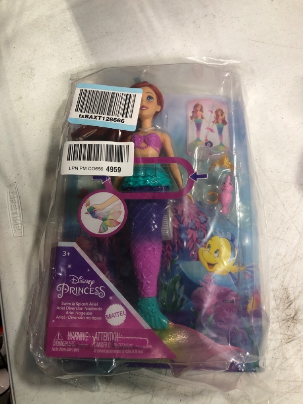 Photo 2 of Disney Princess Swim & Splash Ariel Doll