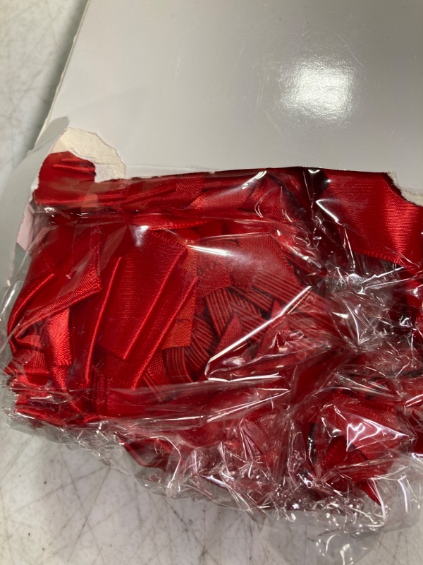 Photo 1 of 24 Pieces Christmas Stretch Loops with Bows Elastic Gift Bow Stretch Bows for Gifts Christmas Elastic Ribbon Crafts for Christmas Gift Boxes Wrapping Party Favors Wedding Supplies (Red, 16-20 Inch) Red 16-20 Inch