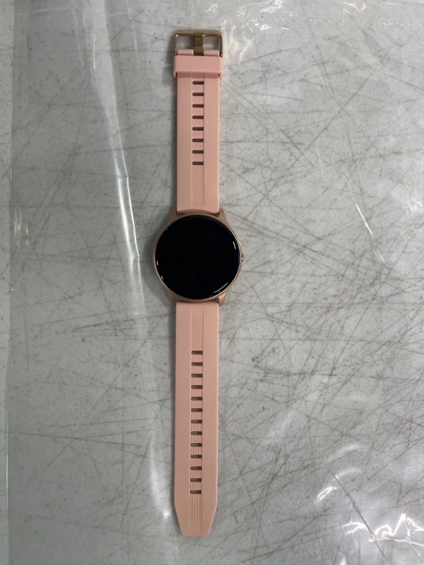 Photo 2 of AGPTEK Smart Watch for Women, Smartwatch for Android and iOS Phones IP68 Waterproof Activity Tracker with Full Touch Color Screen Heart Rate Monitor Pedometer Sleep Monitor, Pink Rose gold case with pink band*** OPEN BOX NO PACKAGING*****NO CHARGER***UNAB