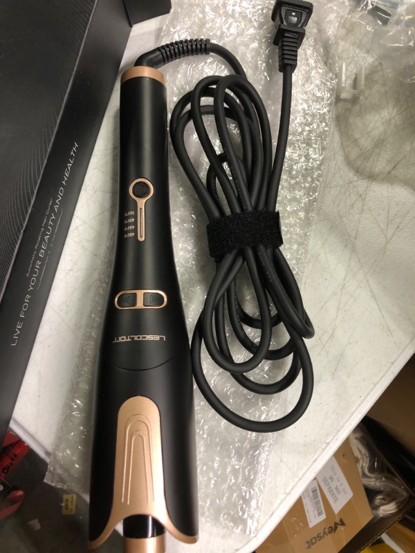 Photo 3 of Automatic Curling Iron, LESCOLTON Rotating Curling Iron with 1" Curling Iron Large Barrel Curls, Auto Hair Curler Wand with 4 Temp & Dual Voltage, Anti-Scald, Auto Shut-Off Spin Iron