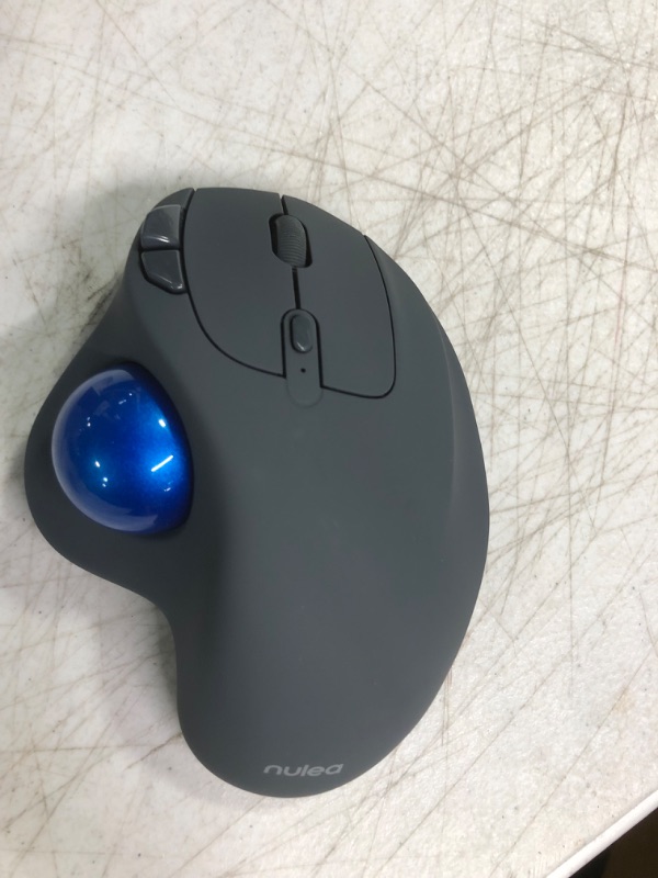 Photo 3 of Nulea Wireless Trackball Mouse, Rechargeable Ergonomic, Easy Thumb Control, Precise & Smooth Tracking, 3 Device Connection (Bluetooth or USB), Compatible for PC, Laptop, iPad, Mac, Windows, Android
