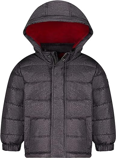 Photo 1 of OshKosh B'Gosh Boys' Heavyweight Winter Jacket with Sherpa Lining 10 Dark Grey/Red Lining