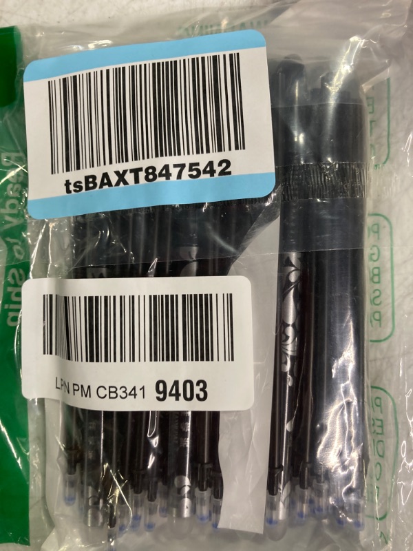 Photo 2 of TIESOME Erasable Pens Rub Out Pens, 4 Erasable Gel Pens with 50 Ballpen Refills and 2 Rubber, Erasable Pens with Eraser Writing Pens for Paperwork School Work, Pens for School Office Supplies (Black)